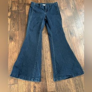 Free People Dark Blue Flare Jeans b2